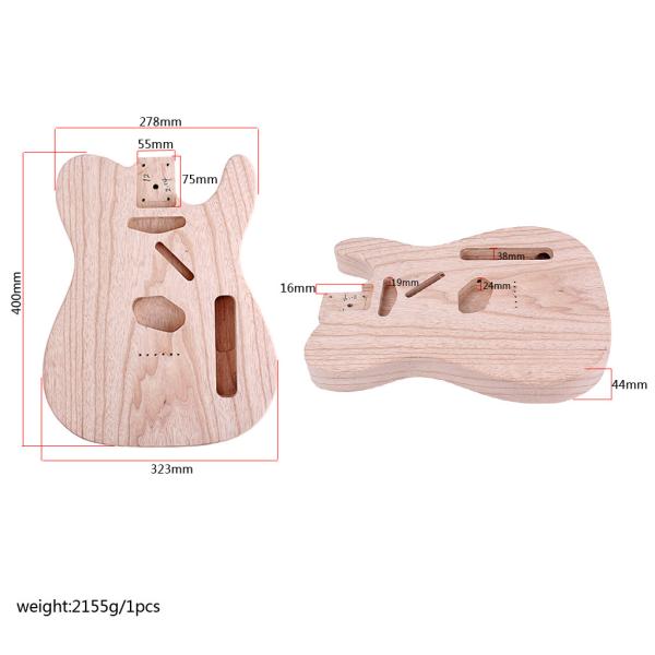 Vintage Ashtree Wood Guitar Body For Tele Electric Guitar Natural Color
