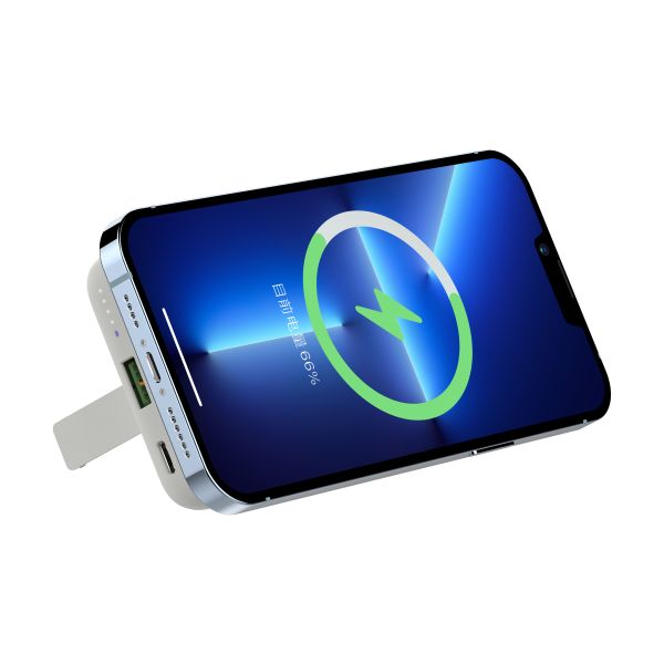 10000mAh Mini Power Bank With Holder 22.5W High Capacity Wireless Charging OEM