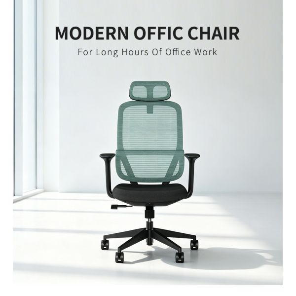Modern Ergonomics High Ergonomic Mesh Back Office Chair With Adjustable Headrest
