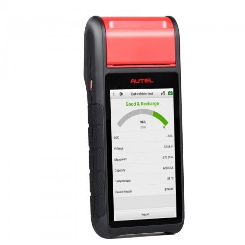 Touchscreen Battery Tester Auto Electrical System Analyzer Autel MaxiBAS BT608E OBD2 Scanner Built-In Printer for 12V