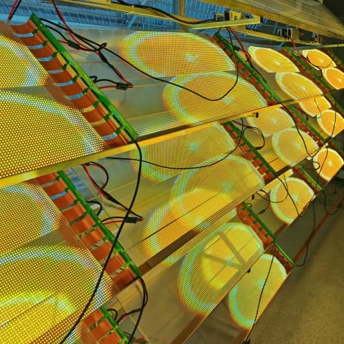 RGBW P20 Flexible Transparent LED Film Screen For Retail Store / Shopping Mall