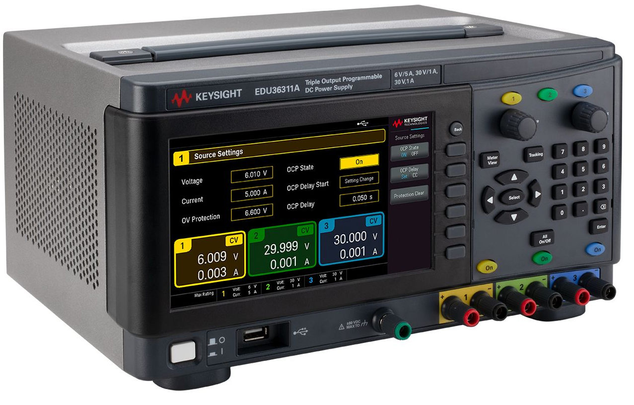 Keysight EDU36311A 6V 80W USB Triple-Output DC Bench Power Supply with Smart Bench Essentials