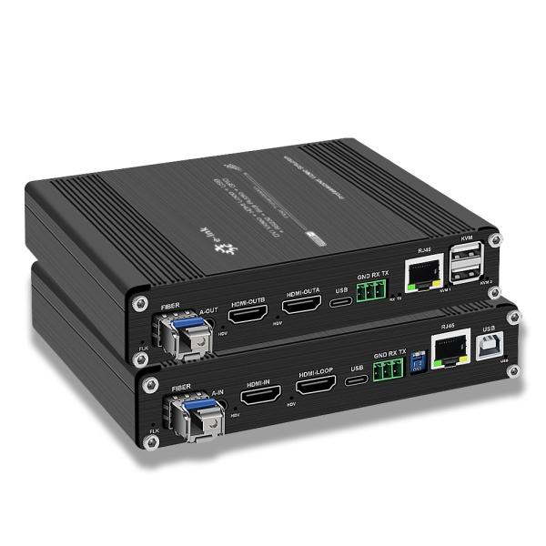 多機能4K 60Hz HDMI KVM光ファイバーエクステンダー