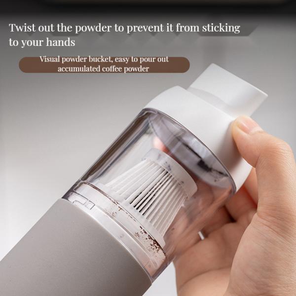 Eco-Friendly Small Rechargeable Desktop Coffee Powder Cleaner for Countertop Cleaning
