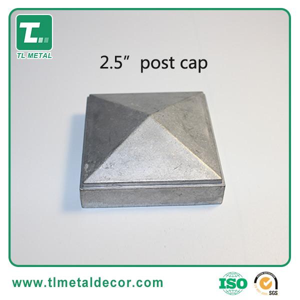 Hot sale  Aluminum die casting pyramid cap fence post cap 2.5 inch