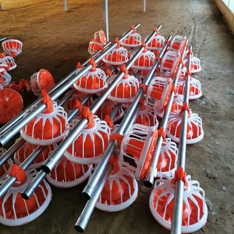 Chicken Poultry Equipment PP Materials Automatic Pan Feeding System Easy Clean