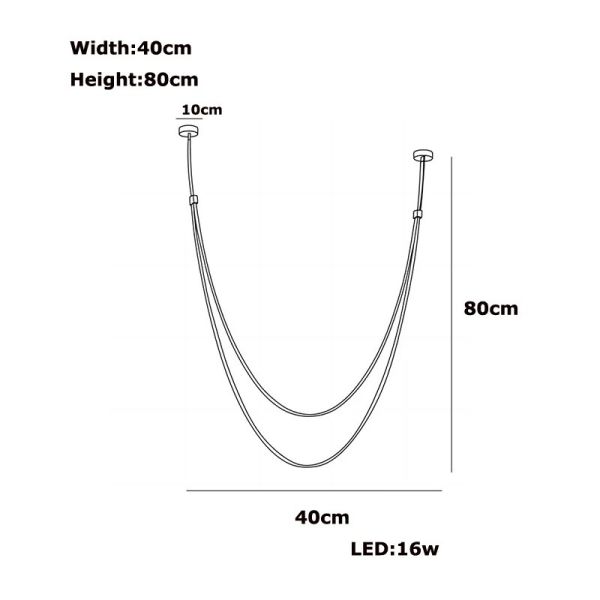 Dimmable LED Fexible Brown Black Leather Belt Chandelier (WH-NC-132)