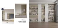 Solid Wood MDF Customized Built In Wardrobe Designs With Integrated Handles