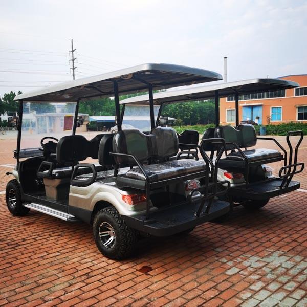 2023 Black 6 Seater Golf Cart 4x4 60V Lithium Battery 35mph