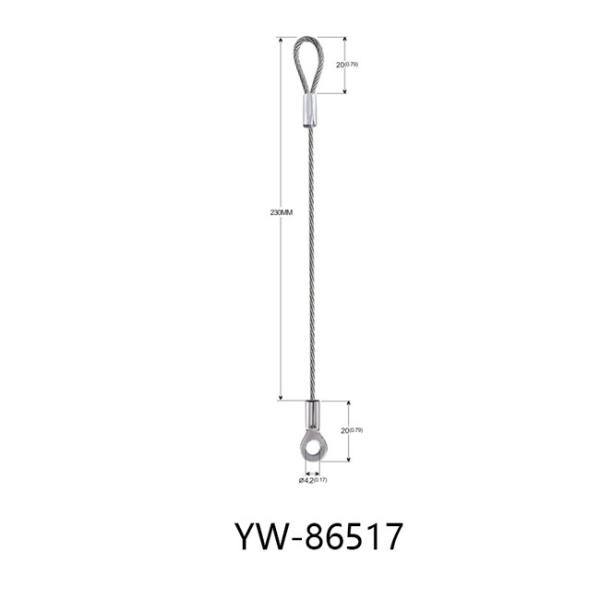 Lighting Fixture Stainless Steel Wire Rope Sling With Snap Hook YW86514