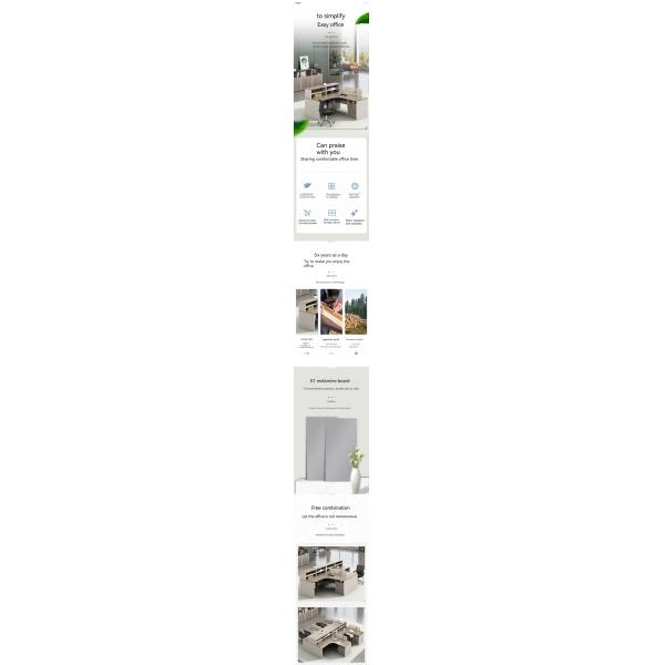 Modular Desk System for 4 People Customizable Office Furniture in Modern Design