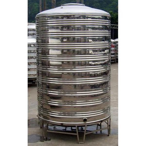 Ss304 / 316 Round Metal Water Tank , Durable Round Water Storage Tanks