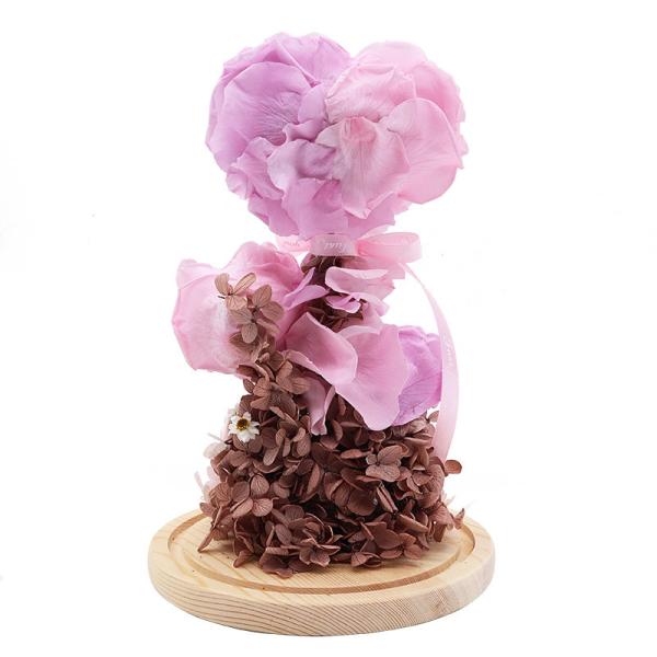Custom Hreat Eternal Flower In Glass Wedding Decoration For Christmas Brithday