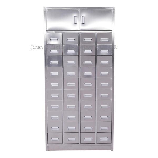 Armário médico de aço inoxidável vertical completamente fechado