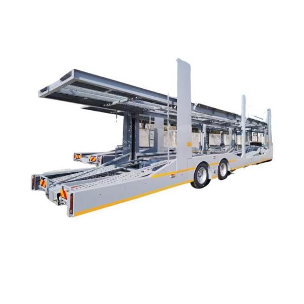 6/8 Bit Cars Hauler Semi Trailer for Euro Style Double Deck Hydraulic Lifting Truck