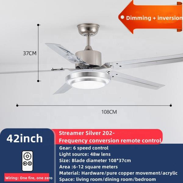 wholesale 220V Home Ceiling Fans 52 Inch Five Metal Blade Ceiling Fan With Light