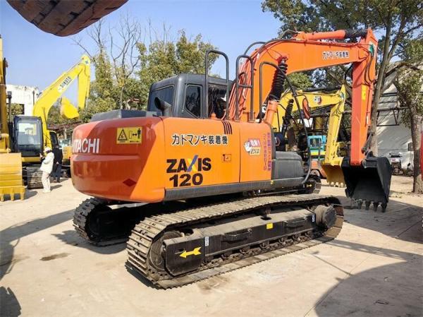 Excavadora hidráulica usada de 12 toneladas Hitachi ZX120 Japão Original com motor ISUZU