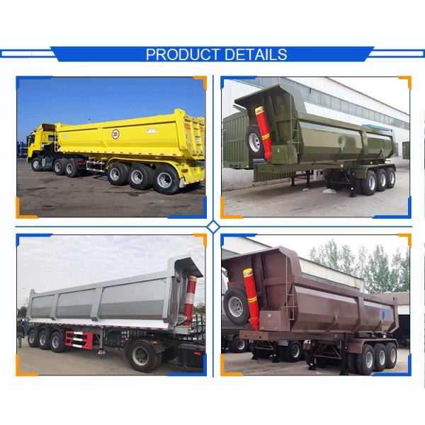 Hydraulic System Dump Trailer for Sinotruk HOWO Heavy Duty Sand Stone Transport Truck