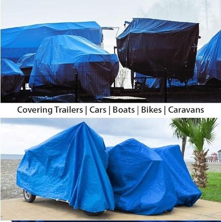 Multi Purpose Waterproof Tarpaulins Blue / Green 70-120GSM