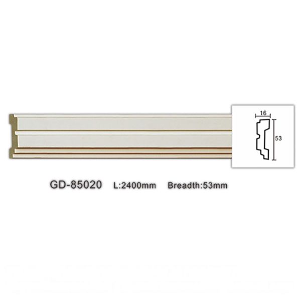GD-85020 53mm Guaranteed Contemporary Multi-Unit Residential Urethane Polymer Plain Flexible Mouldings