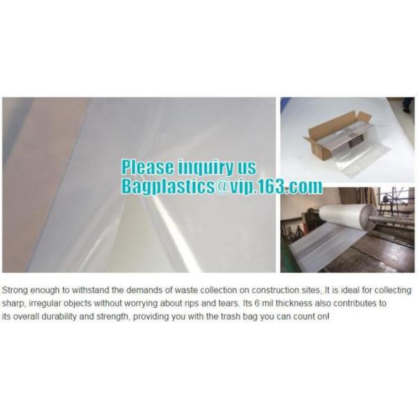 CONSTRUCT FILM, Asbestos bag, clean-up bags, disposable garbage bag thick plastic bag for asbestos