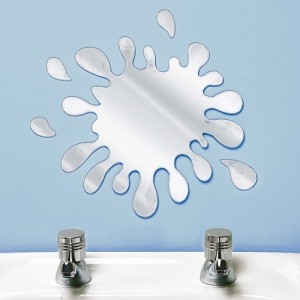 Eco-friendly Acrylic, PS CM-064 PS Wall Mirror Sticker for Bathroom Decoration