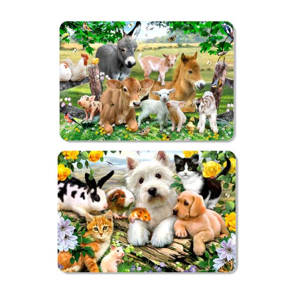 Customized Eco-Friendly 0.6mm PET 3D Lenticular Dining Placemat For Kitchen & Kids