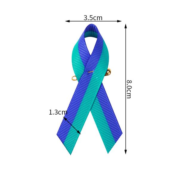 Customized MSD Ribbons Awareness Ribbon Pin 3.5cm*8cm or Customized Bow Size Free Sample