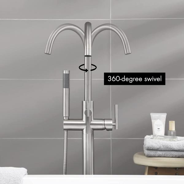 OEM ODM duschkopf freestanding bathtub faucet stainless steel water tap shower filler mixer waterfall faucet set
