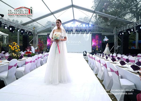 Clear Span Outdoor Party Tents For Wedding Show With Clear PVC Fabric UV - Protection