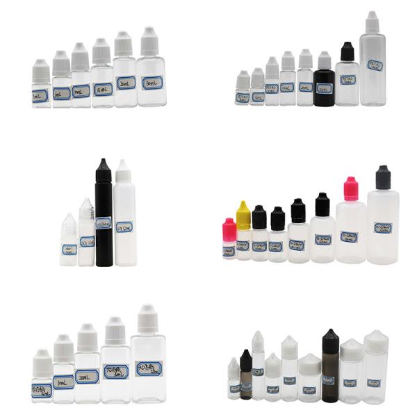 Cigarette Oil Dropper Plastic Cosmetic Containers 50ml 60ml