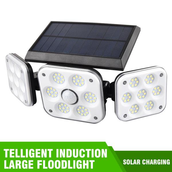 Warm White 3500K 138COB Solar Motion Sensor Wall Light For Street