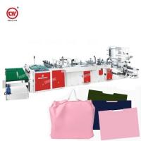 Cliente plástico poli do LDPE que faz a máquina 50pcs/min, punho Carry Bag Manufacturing Machine plástico da tração
