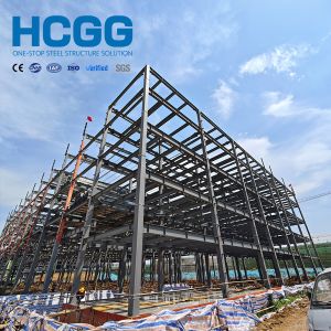 Multi-story Pre-engineered Steel Structure Factory Integrate Workshop Warehouse and Office in One Building