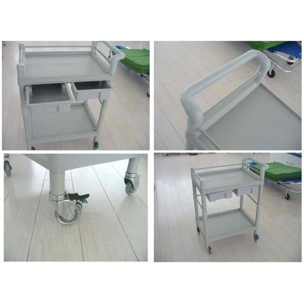 Plastic-Steel Medical Trolley Hospital Cart Abs Body Emergency Nursing Trolley (101K)