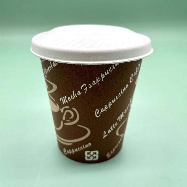 90mm Cold hot Flat Disposable Biodegradable Sugarcane Bagasse Cup Lids white or natural