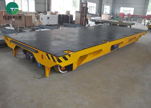 Cast Steel Wheel Handling 60t Metal Plate Railway Guided Transfer Cart