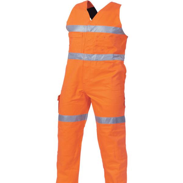 High Visibility Reflective Safety Coveralls Cotton Safety Orange Hi Vis Overalls