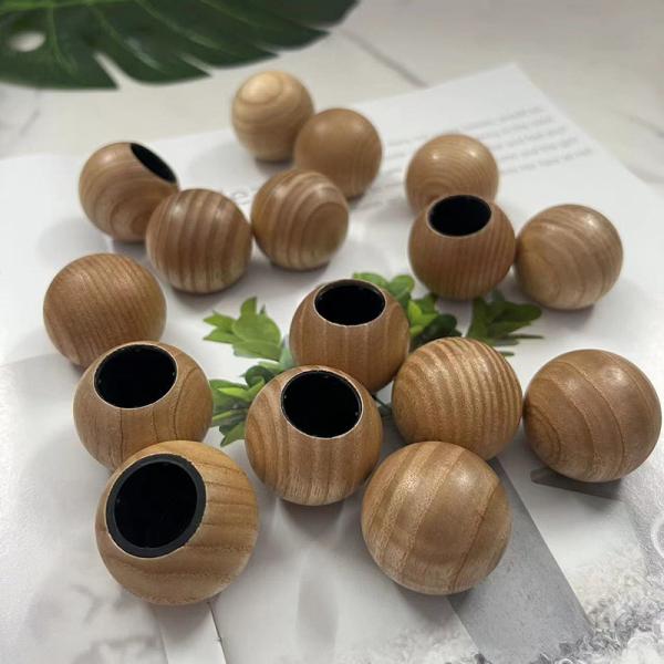 Natural Solid Wood Ball type Perfume Bottle Cap