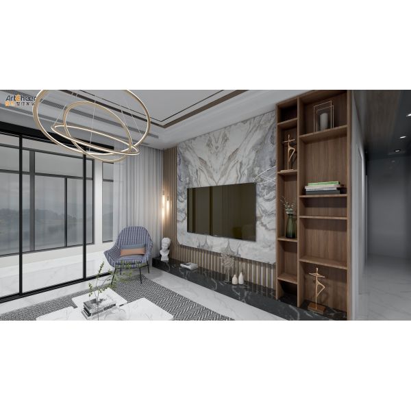 Modern Design Extendable TV Cabinet with Customized Size for Living Room and Bedroom