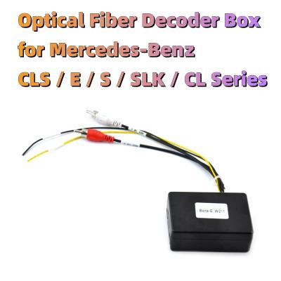 Caixa decodificadora de fibra óptica para adaptador amplificador série Mercedes-Benz CLS/E/S/SLK/CL