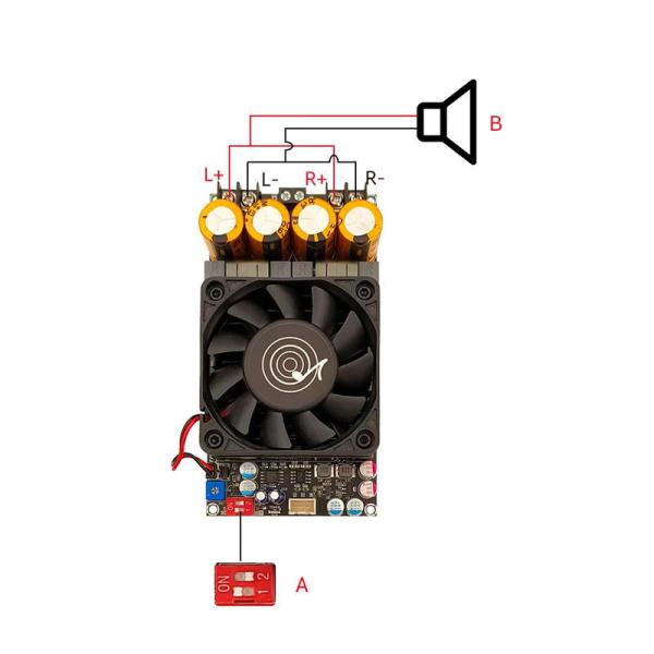 Placa amplificadora estéreo Creatall zk-3002 de 300W, 2.0 canales