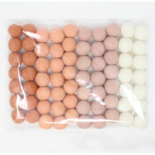 Environmental Friendly Wool Felt Balls Perfect For Garland / Necklaces / Earrings