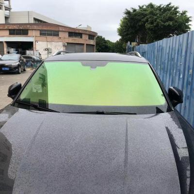 NASIDO Chameleon gold Magic Tint IRR 97% Removable Windshield Film For Car