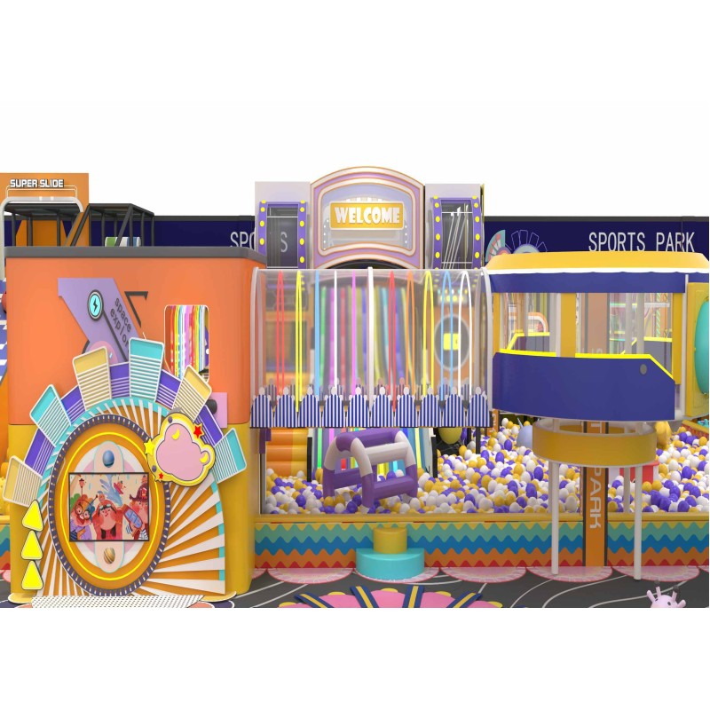 Custom Pastel Luxury Indoor Play Equipment Soft Play System for Home Villa
