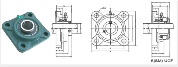 UCF202 UCF203 Flange Mount Bearing Self Aligning Flange Ball Bearing
