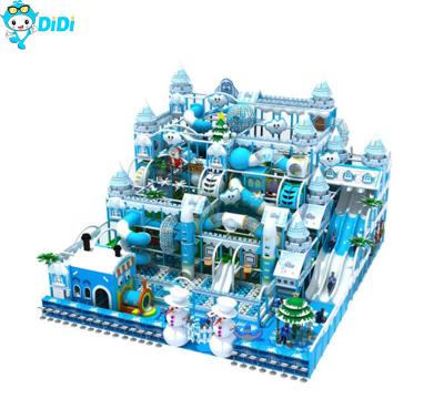 Winter Themed Kids Indoor Playground Slide Park Mazes Amusement Equipment