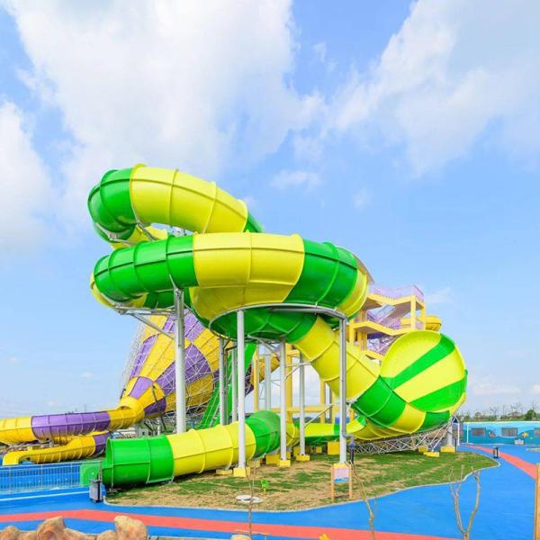 Water Park Equipment Amusement Park Fiberglass Playground Water Park Muti-Player Competition Slides