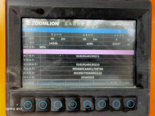 1370 mm hauteur d'alimentation cylindre type Zoomlion de seconde main 52m Actros
