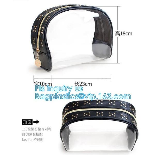 PVC Travel Cosmetic Make Up Toiletry Zipper Bag, Waterproof Men Women Travel PVC Cosmetic Pouch Make Up Kit Organizer Ma